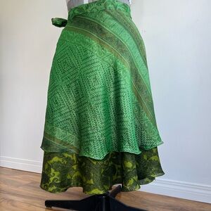 Wrap Sari 100% Silk Handmade in India With Love One Size Bohemian Festival
